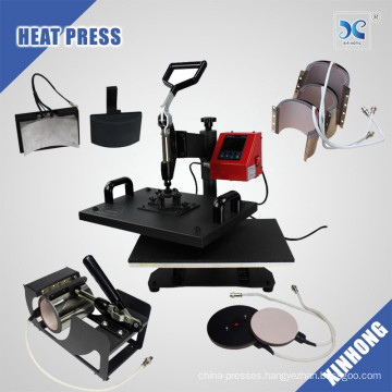 CE factory Customized Combo Rotary 8 in 1 combo heat press machine for t shirt mugs hats